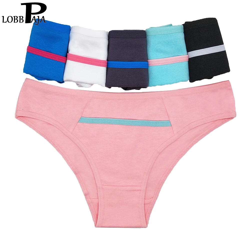 6 шт./партия женские хлопковые трусы с заниженной талией|Женские трусики| |