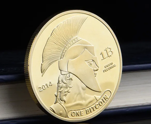 Gold Plated Titan Commemorative Coin BTC Bitcoin Collectible Collection Physical antique imitation home party decoration |