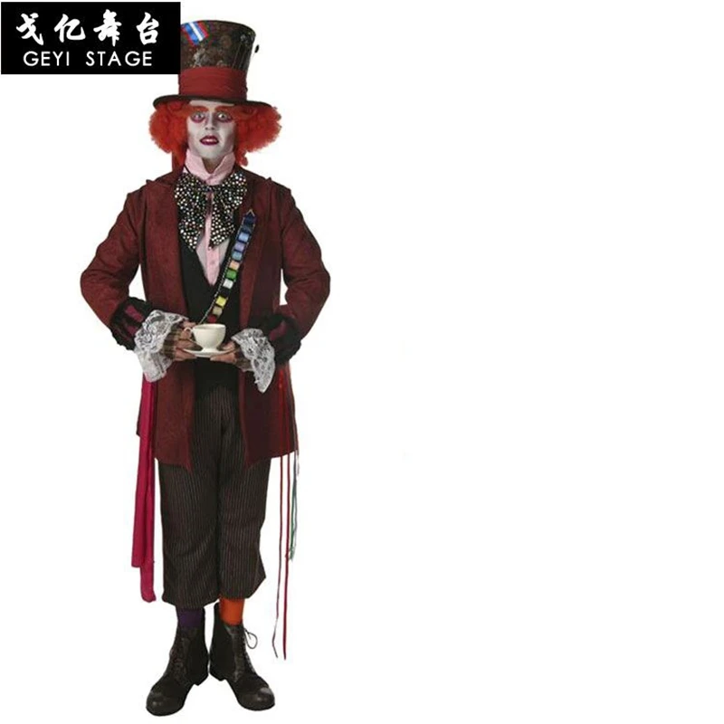 Deluxe Child Whimsy Mad Hatter Halloween Costume From Movie Through The Looking Glass Kids Alice In Wonderland Party Fancy-Dress |