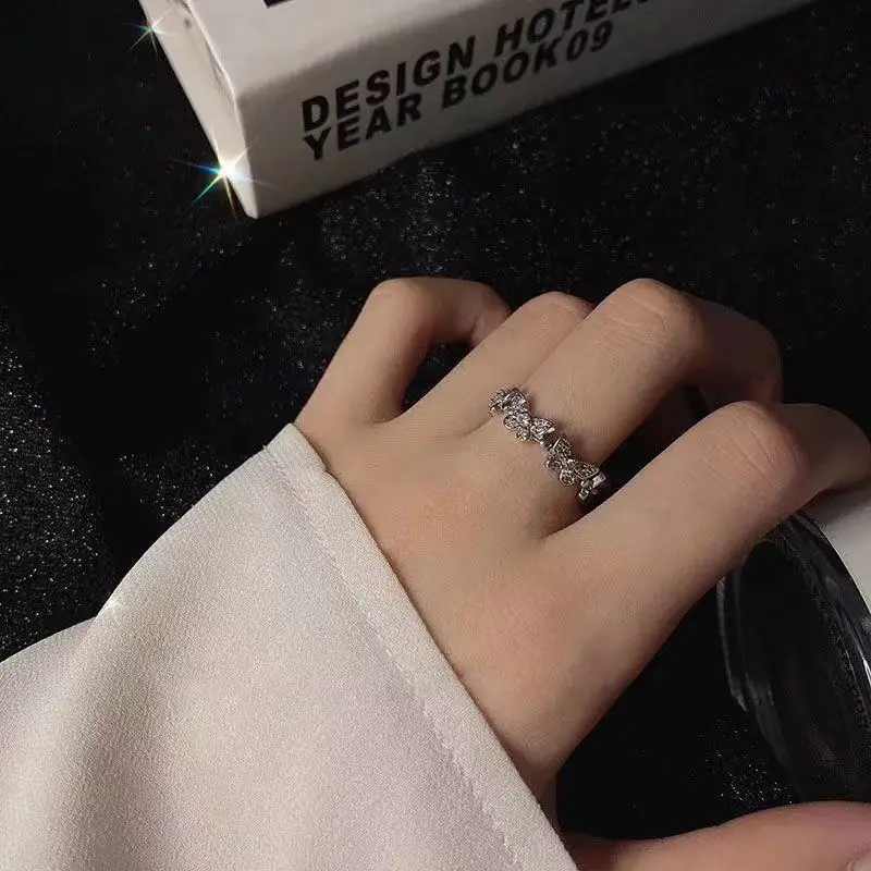 

Korean Version of Simple Ins Niche Design Butterfly Opening Ring Female Mori Personality Online Celebrity Fashion Adjustable