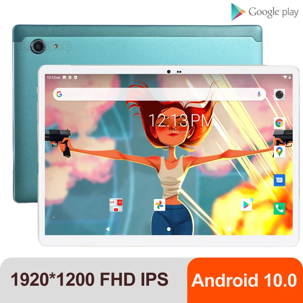 

Планшет на Android, экран 10 дюймов, 6 ГБ + 128 Гб, камера 13 МП + 5 МП