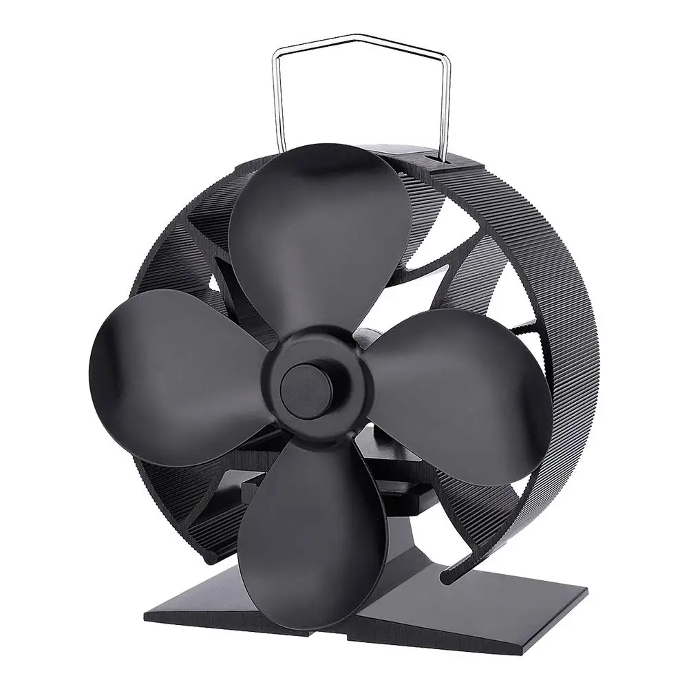 4 Blades Новая горячая мощность Отопительная печь вентилятор для камина тепловая мощность ed плита вентилятор зимний бытовой эффективный распределения тепла деревянная плита вентилятор - Цвет: 4 Blades