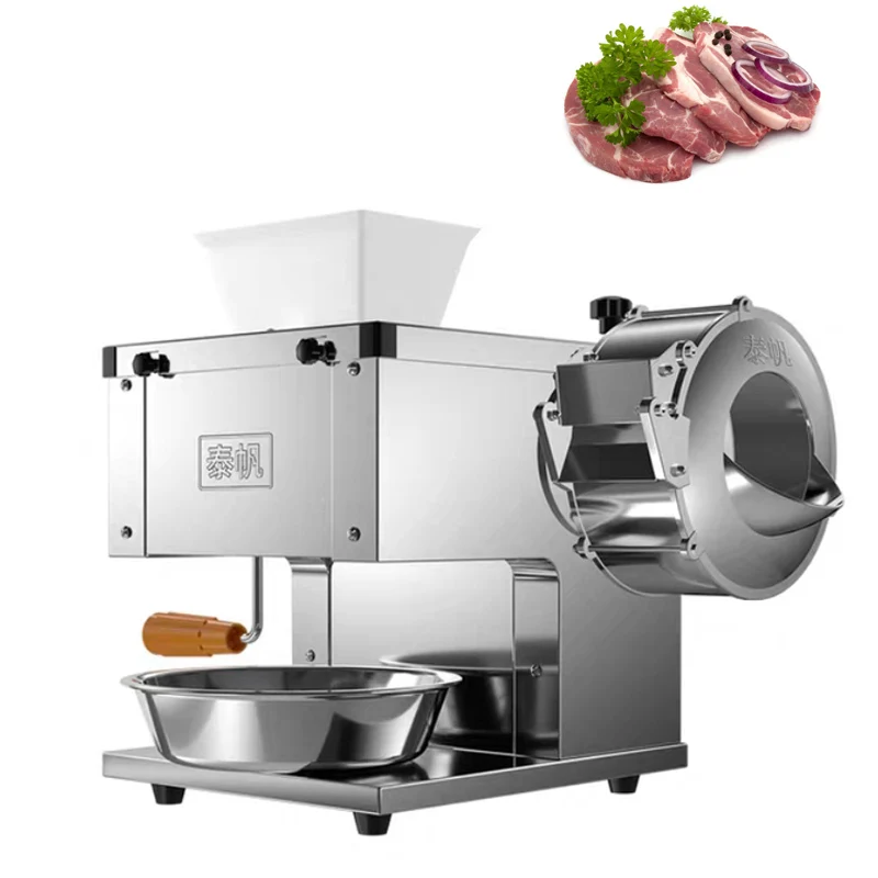 

Кухонная электрическая машина для резки мяса из нержавеющей стали, автоматическая машина для резки мяса, измельчения и нарезки свиной и гов...