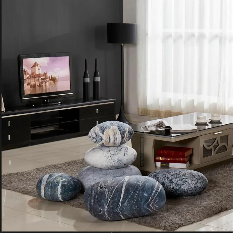 Набор 6 штук в партии с рисунком галечный камень подушки Рок декоративные