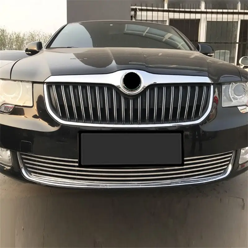 Обновленный стиль наружные автомобильные молдинги украшения автомобил автомобильные аксессуары гоночный гриль 09 10 11 12 13 для Skoda Superb