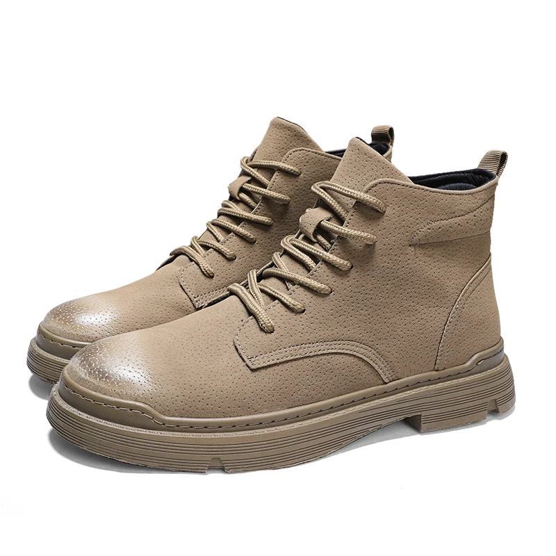 

Boots Men Autumn Winter High-top Shoes Martin Boots Tooling Boots Tide Shoes Retro Cotton Shoes Outdoor Warm Walking Shoes