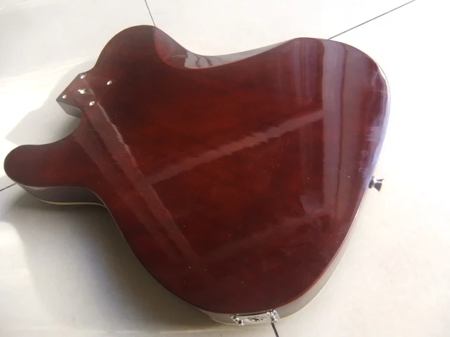 Оптовая продажа DIY гитара электрическая полный шейный и корпус в коричневом