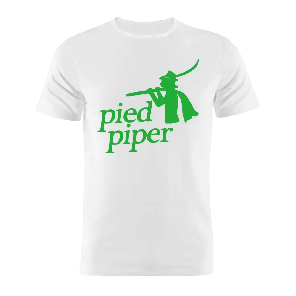 Хлопковая футболка унисекс Pied Piper Silicon Valley Забавный силуэт художественная Подарочная футболка - Цвет: Белый