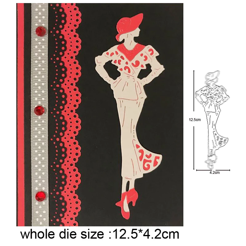 

Craft dies Modern Lady Woman Metal Cutting Dies For DIY Scrapbooking dies Album Cards Decorative Embossing Folder Stencils dies