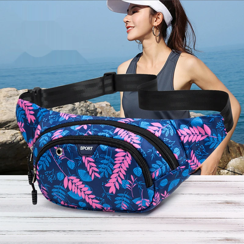 

Сумка поясная женская, с цветочным принтом, для бега, велоспорта