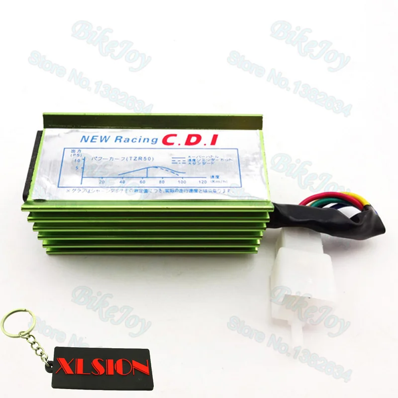 Гоночный AC CDI Коробка зажигания 5 контактов зеленый для 50 куб. См 110 125 CRF50 XR50 ATV Quad Go