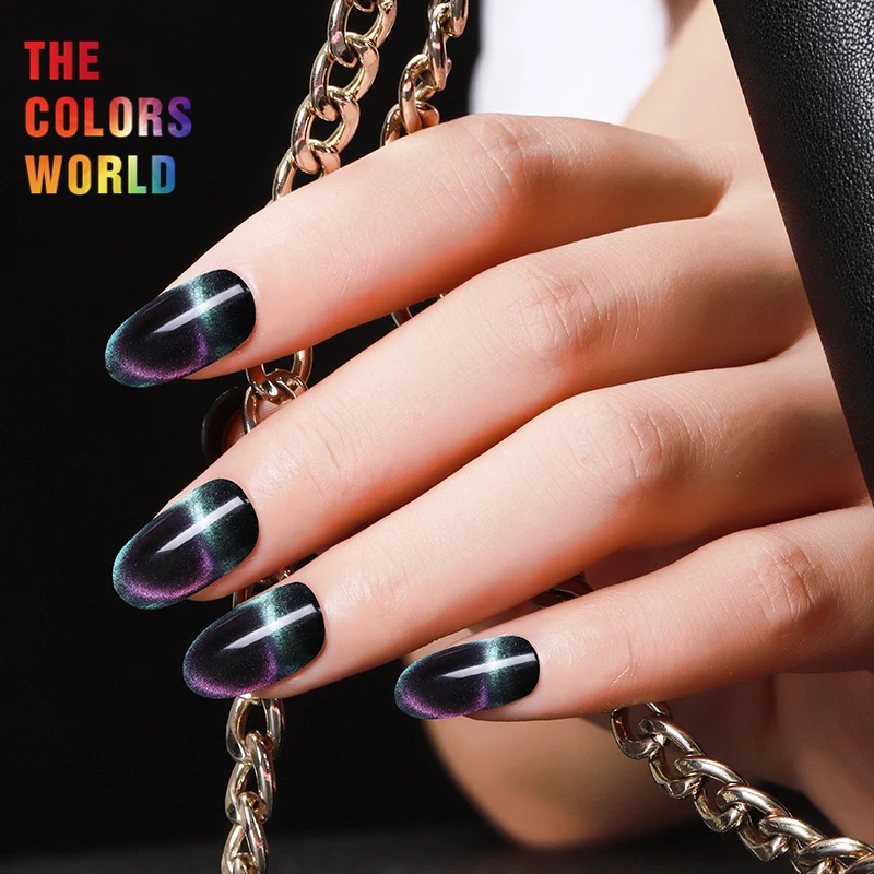 Искусственный 9D хамелеон кошачий глаз порошок для ногтей галактика звездное