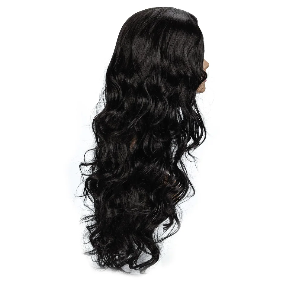 Романтика длинные объемные волнистые волосы парик Gluless термостойкий