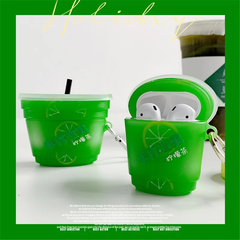 

Lemon Tea Green Apple AirPods Case Cover Airpod Case Air Pods Case Airpod Pro Case Air Pods Pro Case for Airpods