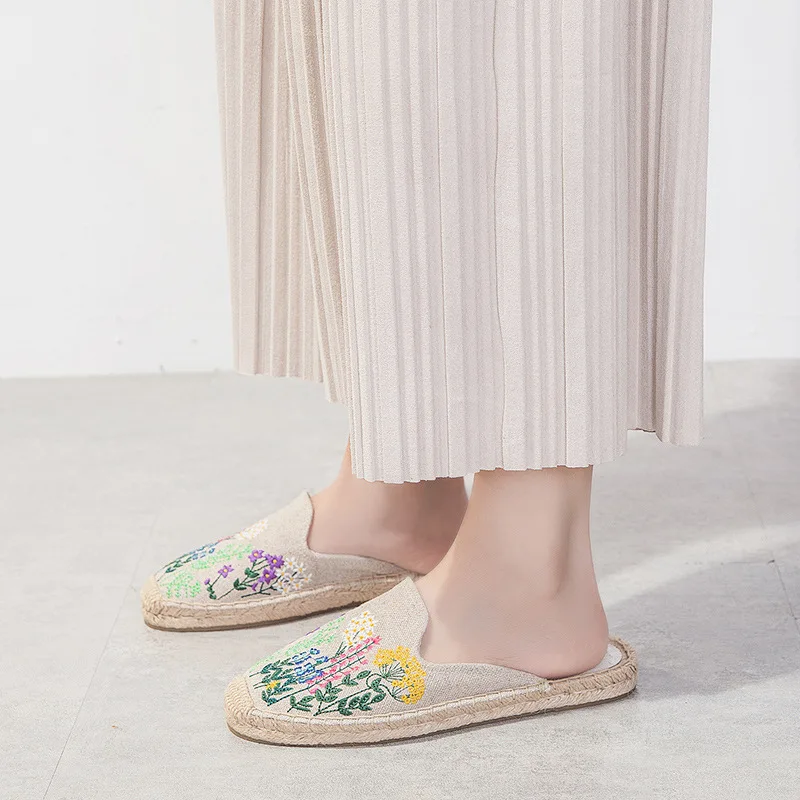 

Slippers 2020 spring and summer fashion new linen straw fisherman shoes casual, comfortable, breathable and sweat-absorbent