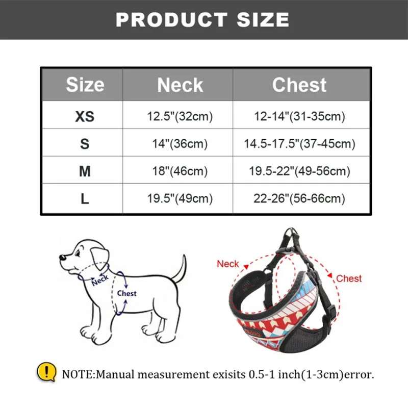 

Nylon reflective dog cat vest printed French Bulldog vest small medium dog cat vest Chihuahua walking dog