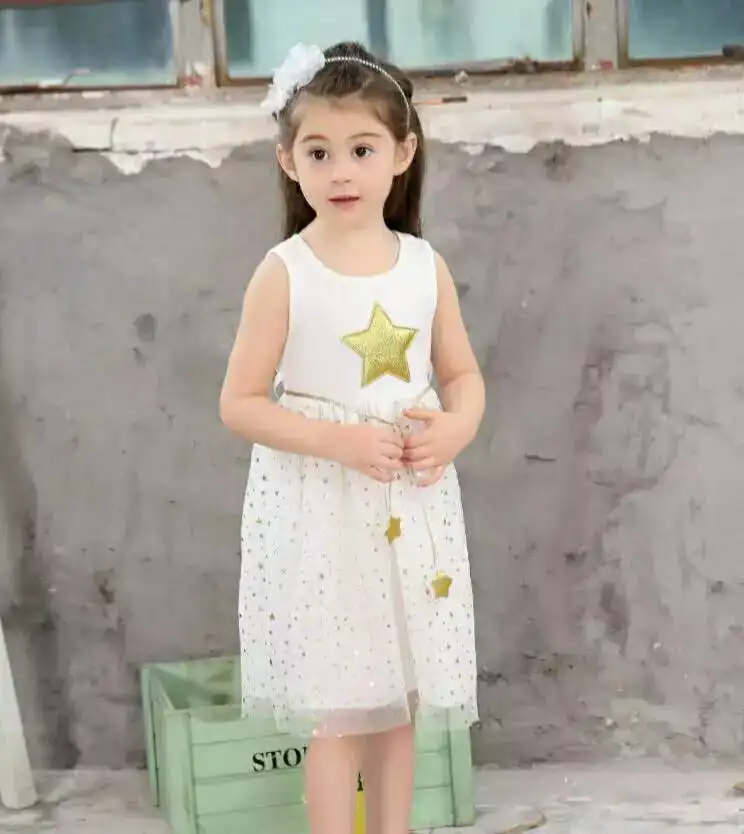 Летние белые и черные Детские платья для девочек пляжная одежда малышей с