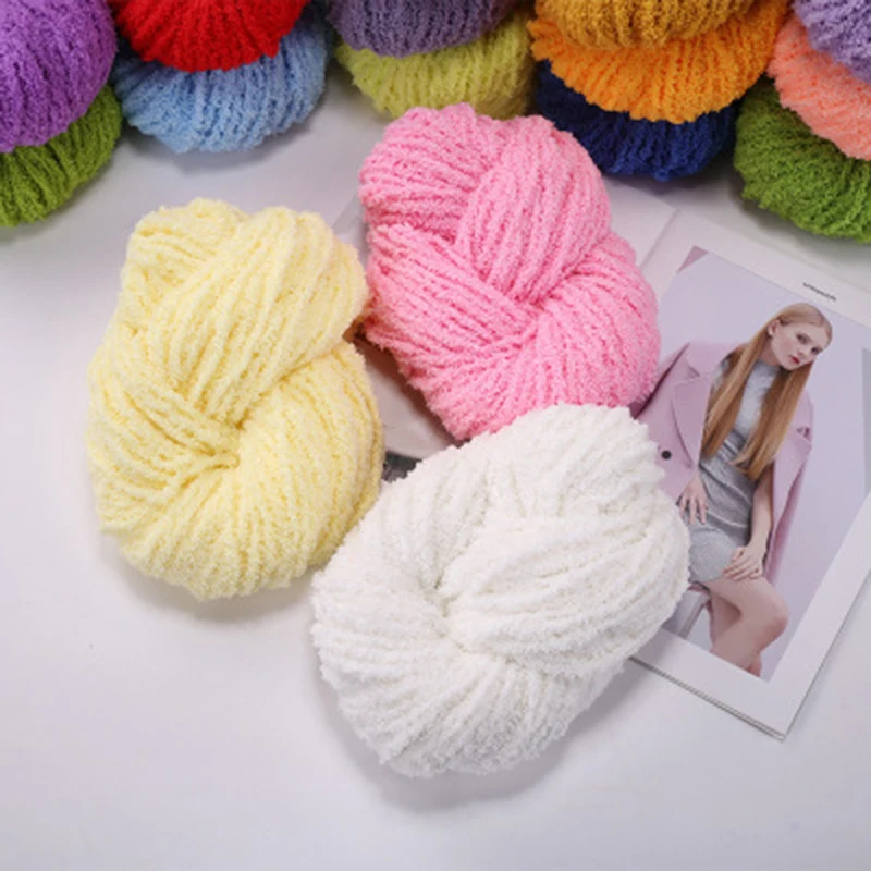 500 г/рулон мягкий шарф из кораллового флиса вязаная Толстая теплая шапка домашняя