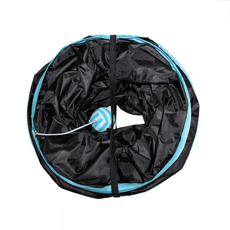 Туннель для кошек с 3 отверстиями туннель домашних животных шариком игрушки