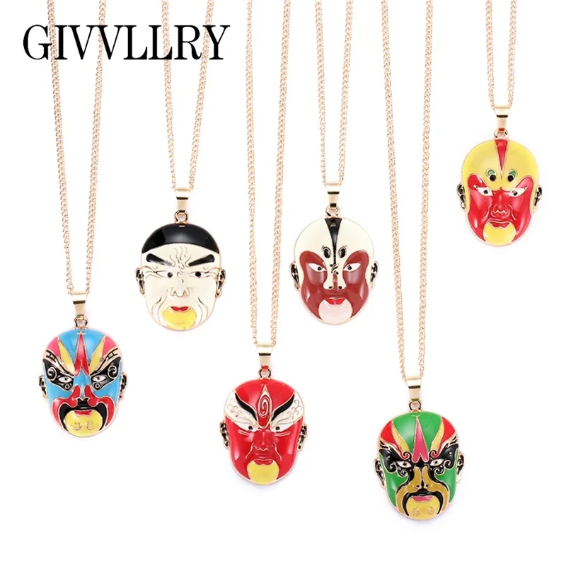 Огромное этническое ожерелье с изображением героев китайской истории женское