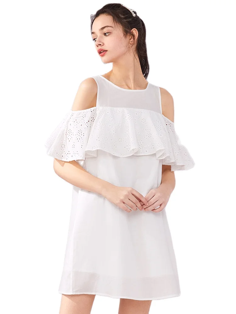 SEMIR Dress women 2020 popular summer dress white solid sweet beauty fairy super | Женская одежда