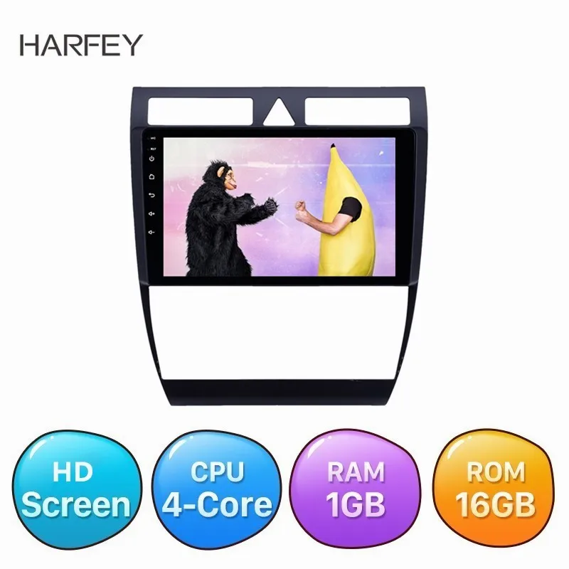 Автомагнитола Harfey 2DIN Android 8 1 GPS навигация для Audi A6 S6 RS6 1997 2004 Wi Fi сенсорный экран 9