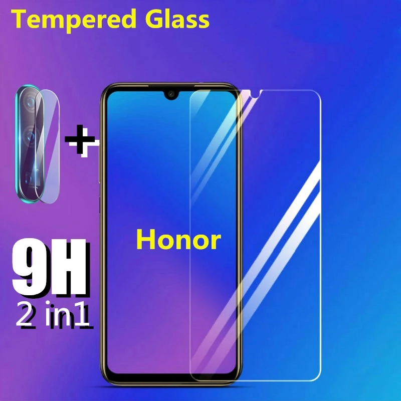 2 в 1 полное покрытие 9H закаленное стекло для huawei Honor 9X Pro 8X 8A 8C 8S 10 20 10i 20i Lite v20 v30