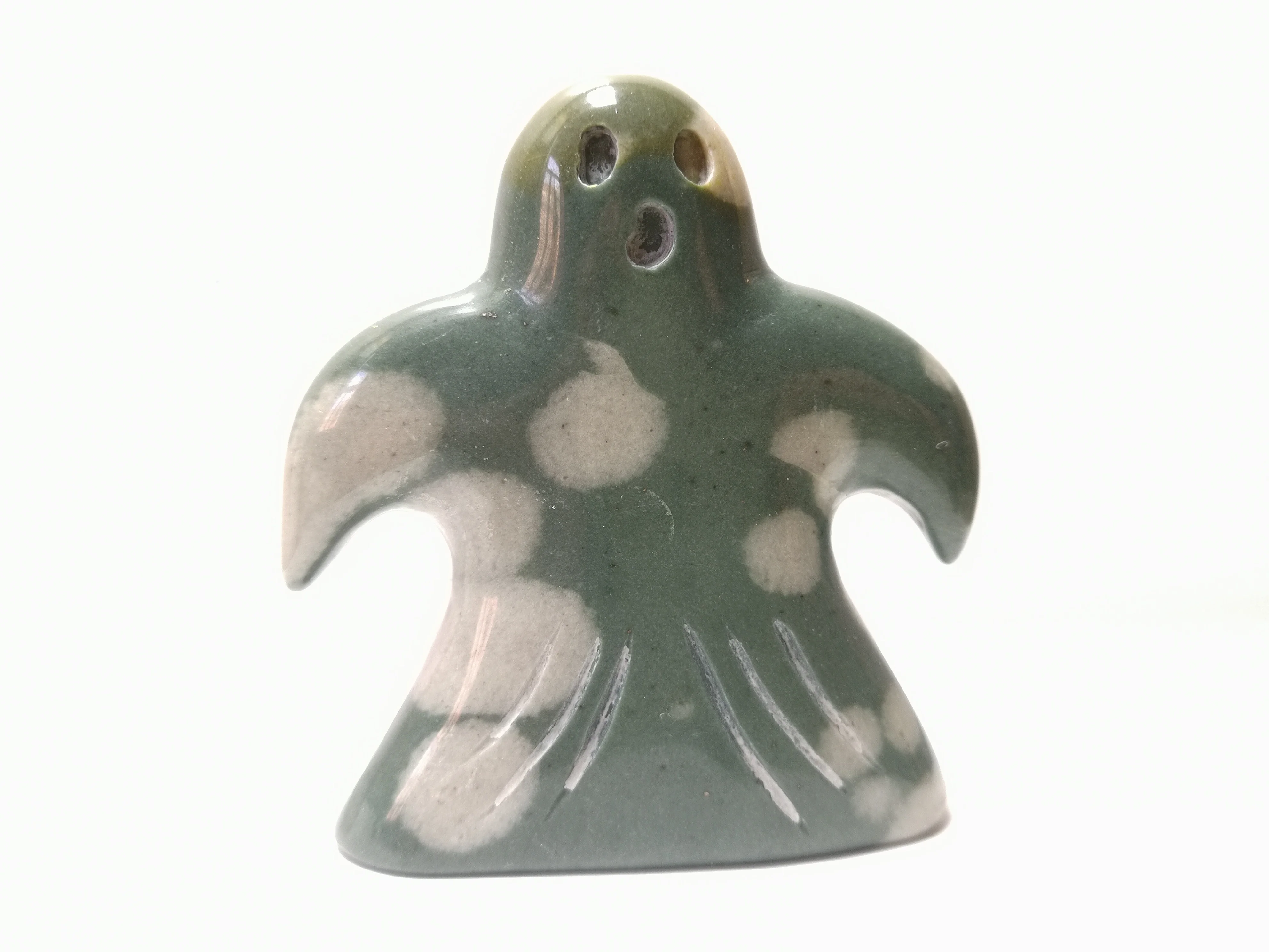 

60.4g；Natural green opal, crystal carved ghost, magic energy-07