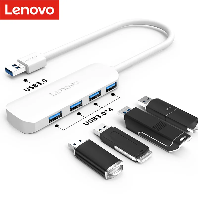 

Lenovo Original USB 3.0 HUB 4 Port Adapter Multi USB Splitter High Speed OTG For Notebook Computer Laptop PC Accessories Dock