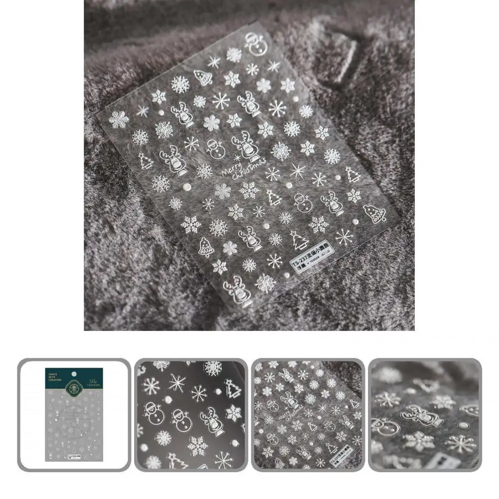 

Paper Exquisite Winter Xmas Nail Sticker Accessories Transfer Ultra Thin Nail Slider Glitter for Manicure