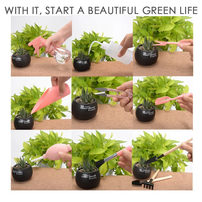Набор садовых плантаторов для суккулентов DIY инструментов сева трансплантата