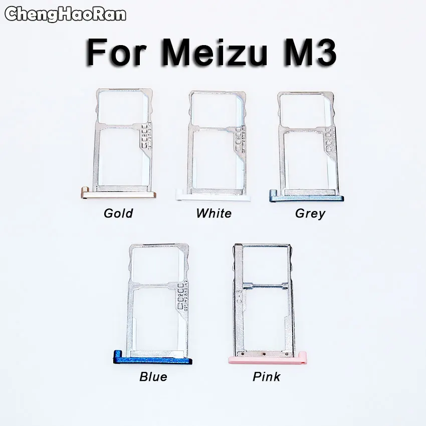 ChengHaoRan для Meizu M1 M2 M3 M3S M5 M5S M6 держатель лотка для sim-карты слот адаптер разъем две sim-карты Замена для Meilan 1 2 3 3s 5