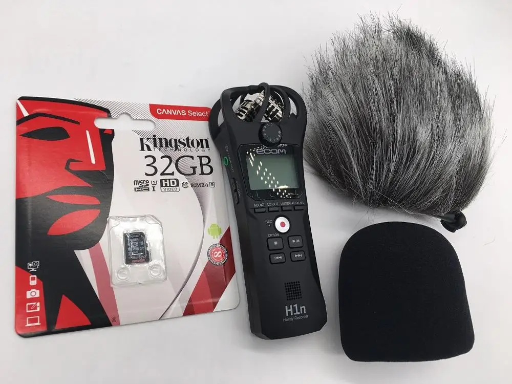 H1N and 32G card ZOOM H1N handy recorder Цифровая камера аудио рекордер Запись интервью стерео микрофон для DSLR - Цвет: H1N and 32G card