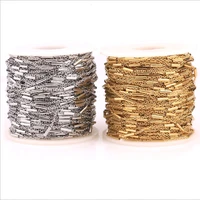 2meter fashion style charm stainless steel chain clamp small tube women party gifts jewelry making supplies bracelet necklace