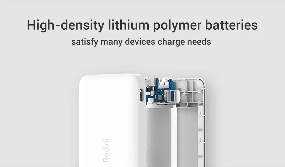 Xiaomi Redmi Power bank 10000mAh USB Type C Mi Powerbank 20000 Qi Fast Charger Portable Charging Poverbank External Battery