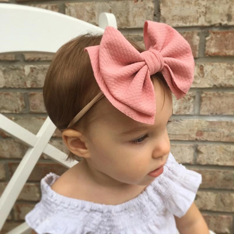 

Cute Bow Baby Headband for Girl Nylon Head Bands Turban Newborn Headbands Hairbands for Kids Baby Hair Accessories