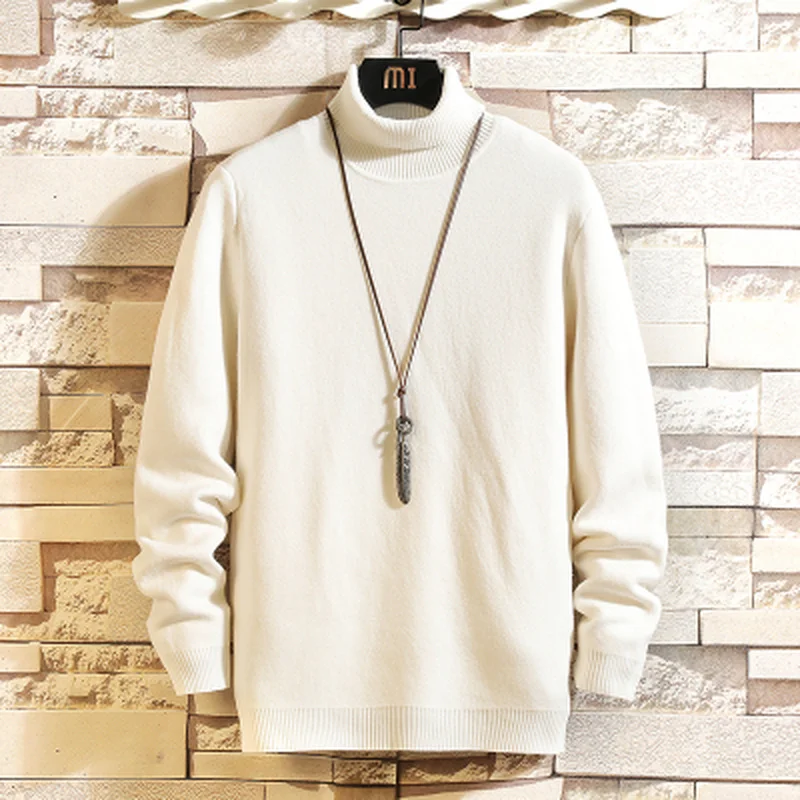 

New Men's Sweater Winter Turtleneck Pullover Fashion Designer Sweater Mens Long Sleeve Sweats Ropa De Hombre 2020 Plus Size 5X