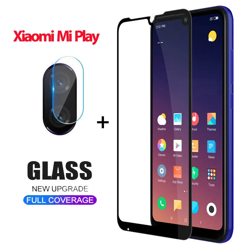 2-in-1Glass Mi Play 3-в-1 чехол+ Камера ззащитное стекло на ксиоми ми а3 Xiaomi Mi A3 Mi Play стекло Экран протектор Redmi 7-A стекло mia 3 xiaomi полное покрытие стекло на сяоми ми а3 стекло xiaomi mi a3 3D стекло - Цвет: 2-in-1Glass Mi Play