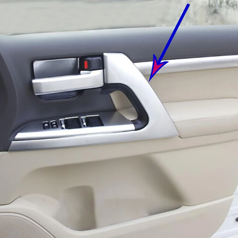 

ABS Car Interior Door Handle Cover Trim Door Bowl Stickers decoration for Toyota Land Cruiser LC200 2016 -2020 accessories