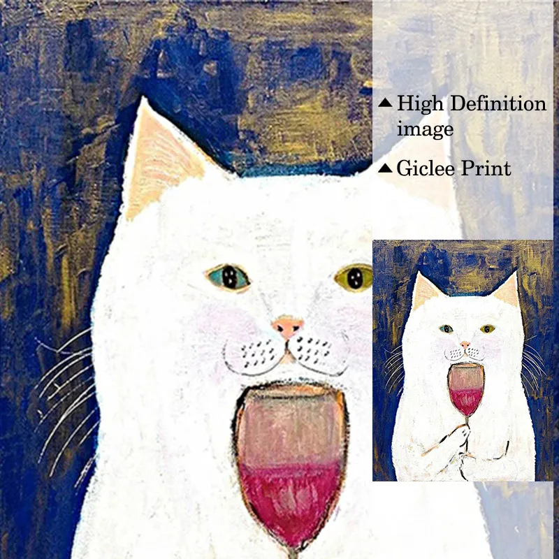 

Colorful Cartoon Cat Dog Posters and Prints Nursery Wall Art Canvas Painting for Kid's Bedroom Decorative Pictures Home Decor