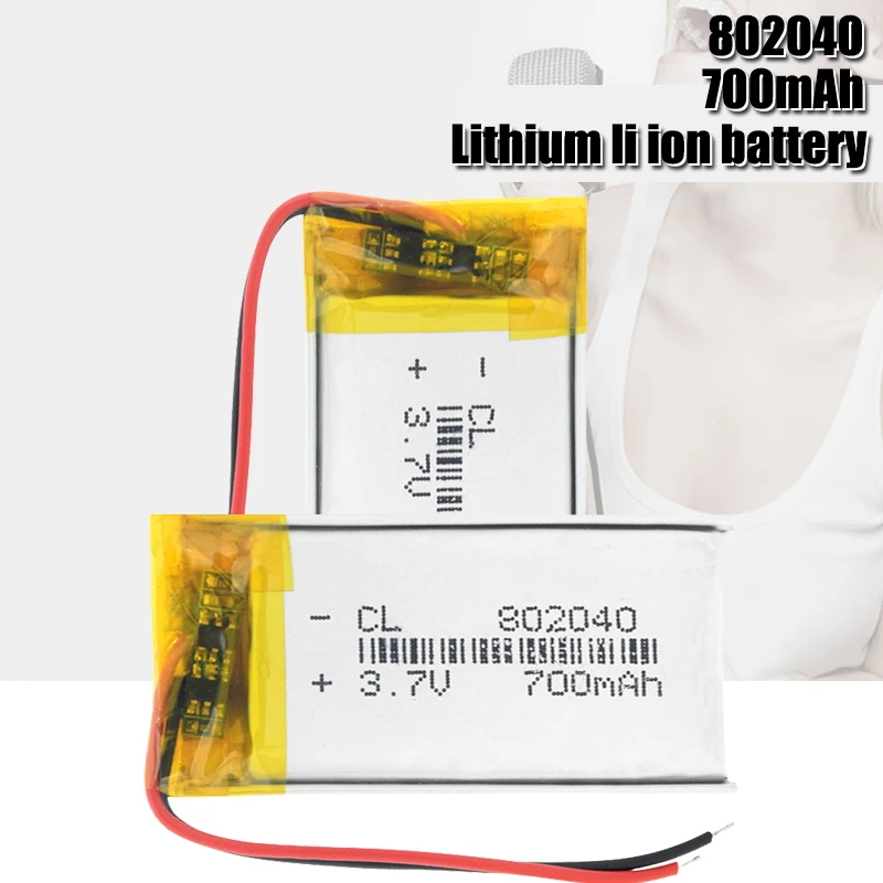 3 7 V Lipo cells 802040 700mah литиевая полимерная аккумуляторная батарея для MP3 MP4 GPS