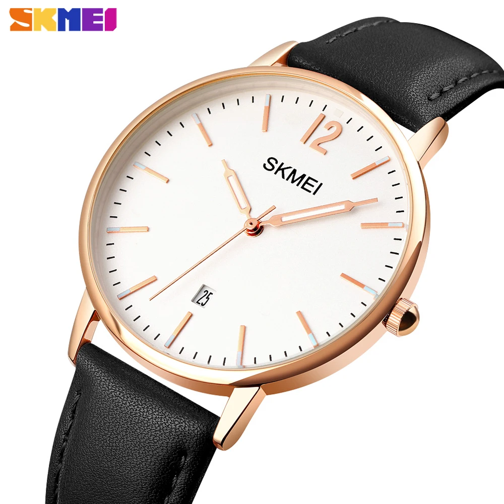 

SKMEI Fashion Quart Women's Watch Luxury Japan movement Dress Wristwatches Leather Waterproof Bracelet Clock Relogio Feminino