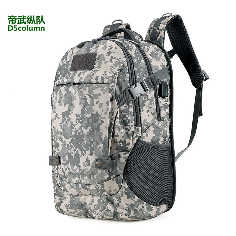 ACU 40L Камуфляжный военный тактический рюкзак для мужчин и женщин, походная сумка для походов, походная сумка, нейлоновый износостойкий рюкзак большой емкости - Цвет: ACU