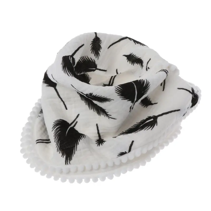 1Pc Fashion Baby Burp Cloths Cotton Gauze Muslin Cherry Feather Bibs Bandanas Soft Newborns Towel Scarf | Детская одежда и обувь