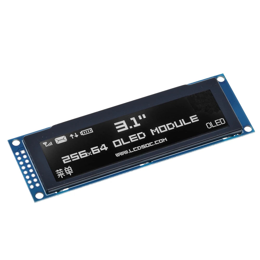 ShengYang настоящий oled-дисплей 3,1" 256*64 25664 точек Графический ЖК-модуль дисплей экран LCM SSD1322 контроллер Поддержка SPI - Цвет: Белый