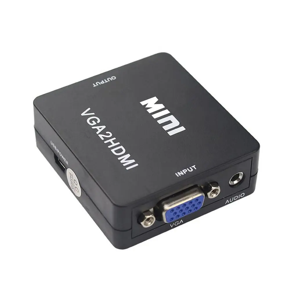 Мини VGA к HDMI конвертер VGA2HDMI адаптер VGA к HDMI 1080P кабель для зарядки с адаптером конвертер для HDTV проектора