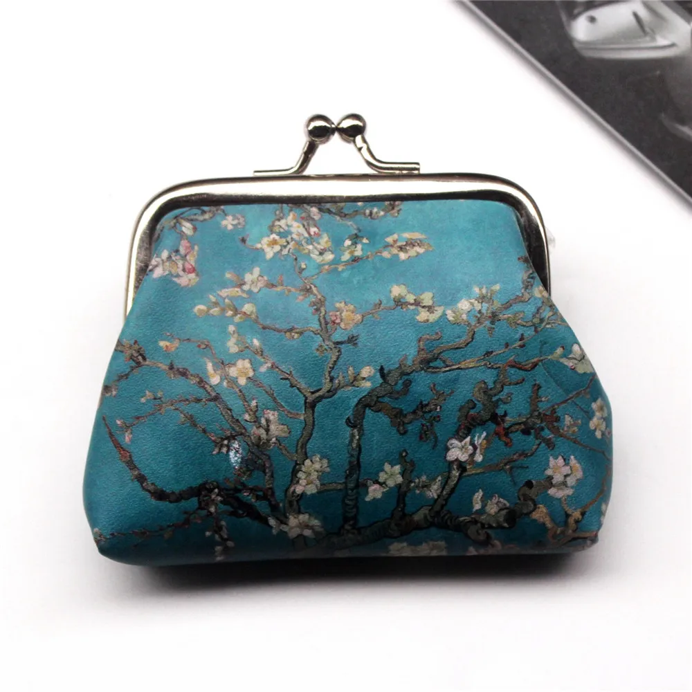 coin purse 04 Винтажные женские кошельки с принтом для монет, маленький кошелек с застежкой для девушек, Дамский клатч для денег, мини кошелек, женская сумка из искусственной кожи - Цвет: coin purse 04