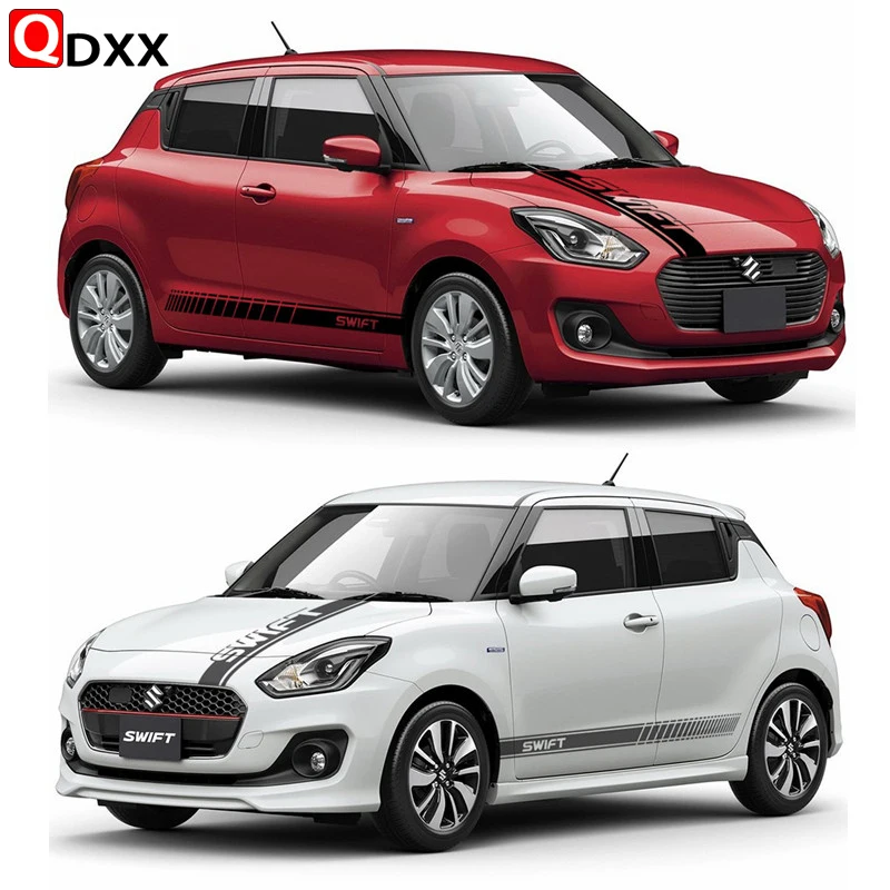 Виниловые наклейки на капот автомобиля боковую дверь наклейка юбку для SUZUKI Swift