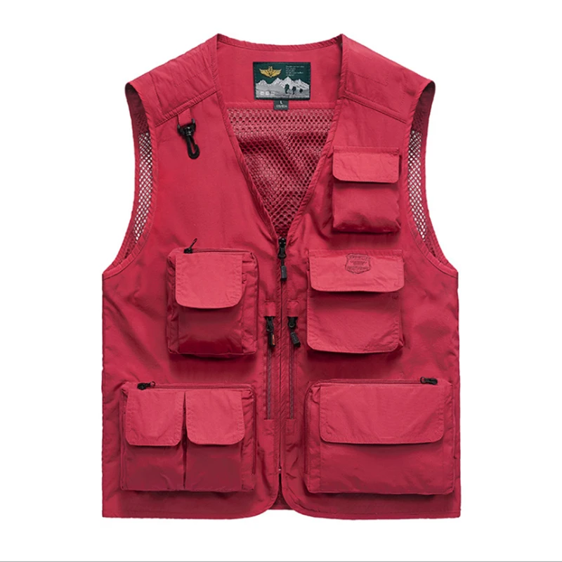 2020 Fishing Jacket Vest Outdoor Quick-drying Mesh Multi Pocket Photography Reporter Plus Size | Спорт и развлечения