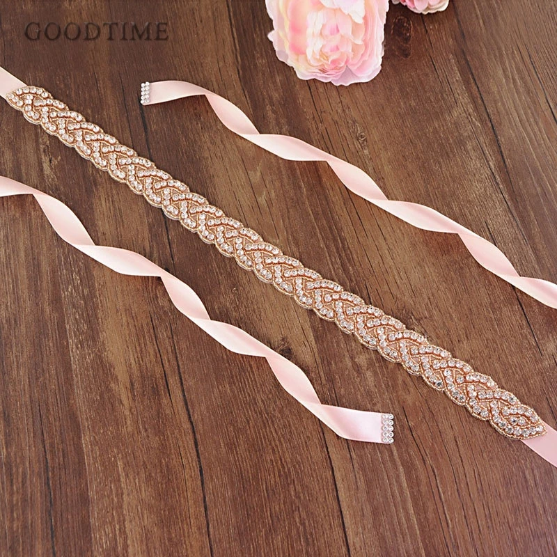 Ремень женский с аппликацией под розовое золото пояс для одежды Хрустальный